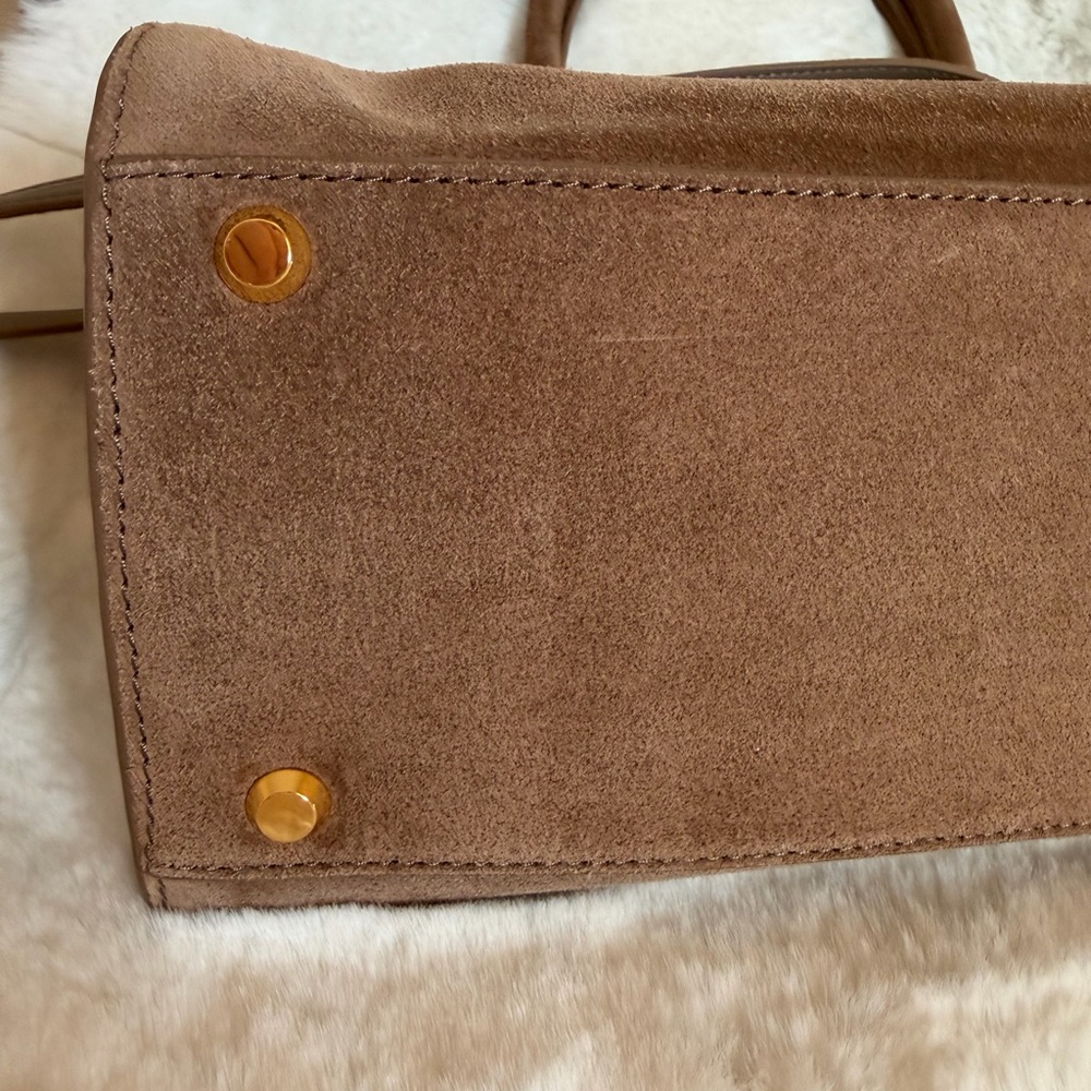 Dash Belted Suede Top-Handle Bag - Picture 5 of 6